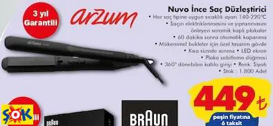 ARZUM NUVO İNCE SAÇ DÜZLEŞTİRİCİ